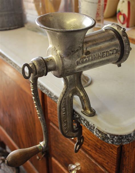 Antique meat grinder - Antique food grinder, cast iron, porcelain enamel grater, ornate, table mounted food mill, vintage farmhouse kitchen (625) $ 135.00. Add to Favorites L. F. & C. Universal 3 Cast Iron Meat Grinder - Wooden Handle (2.2k) $ 40.00. Add to Favorites Vintage 1960's GRIND O MAT Meat Grinder Replacement Parts: Meat Screw Auger Pusher ...